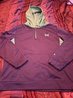 Tapout Plum and Light Gray Pullover Hoodie